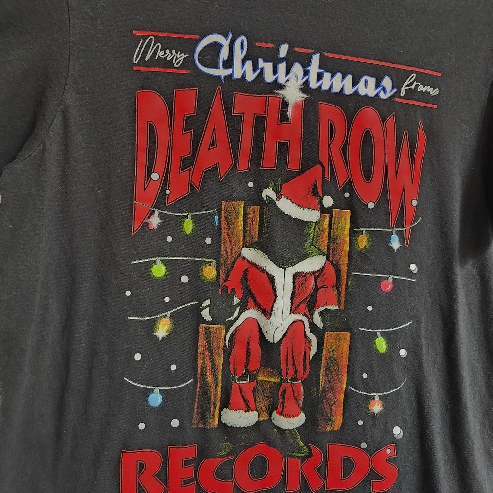 Death Row Records Christmas Graphic Tee. Unisex